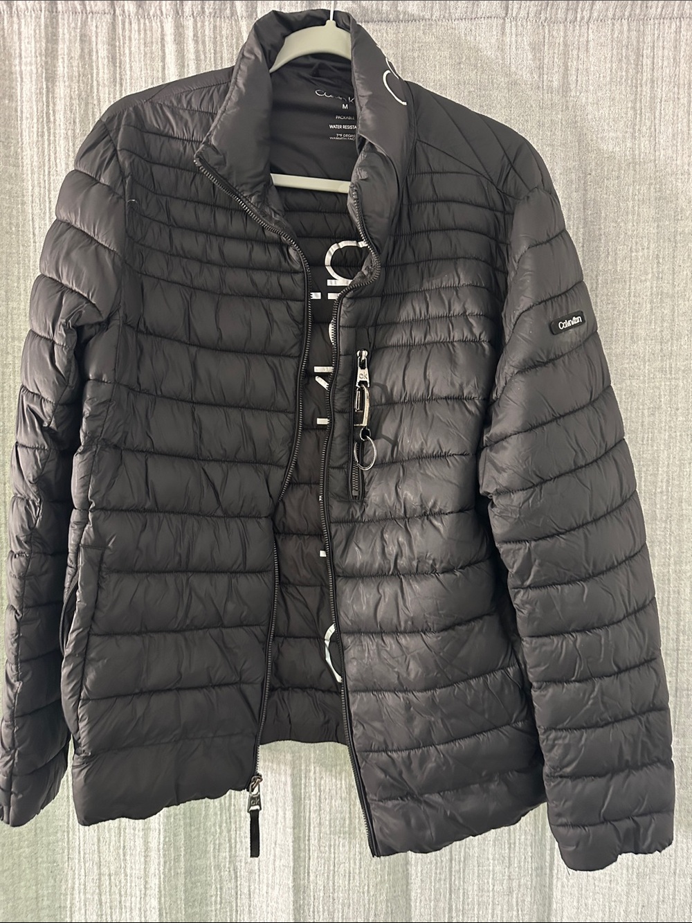 Calvin Klein Black Quilted Packable Puffer Jacket